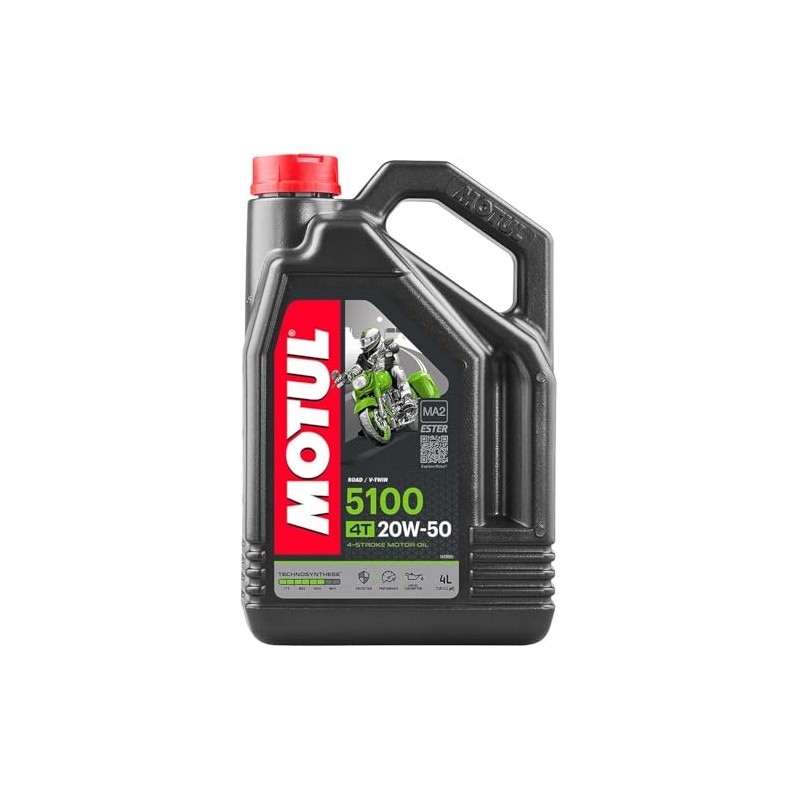 Motul 109945 5100 4T Technosynthese Oil - 20W50-4 L.