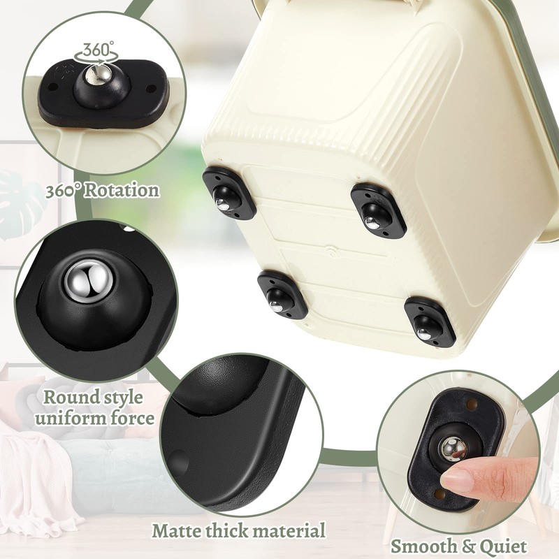 Honoson 16 Pcs Self Adhesive Caster Wheels Appliance Rollers Appliance