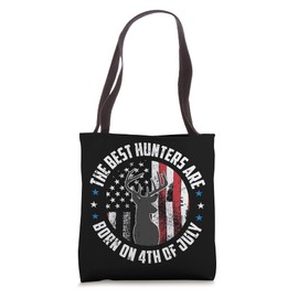 Born On 4Th Of July Deer Hunting Patriotic American Hunter Tote Bag