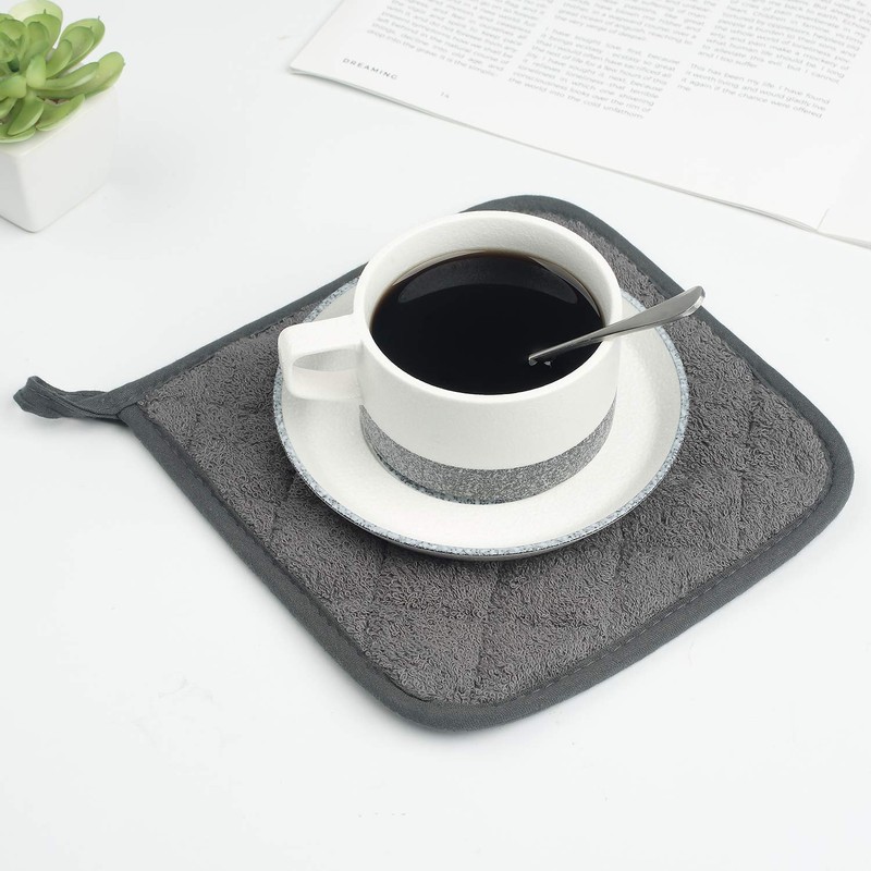 Lifaith 100% Baumwolle Küche Everyday Basic Terry Topflappen hitzebeständig Untersetzer