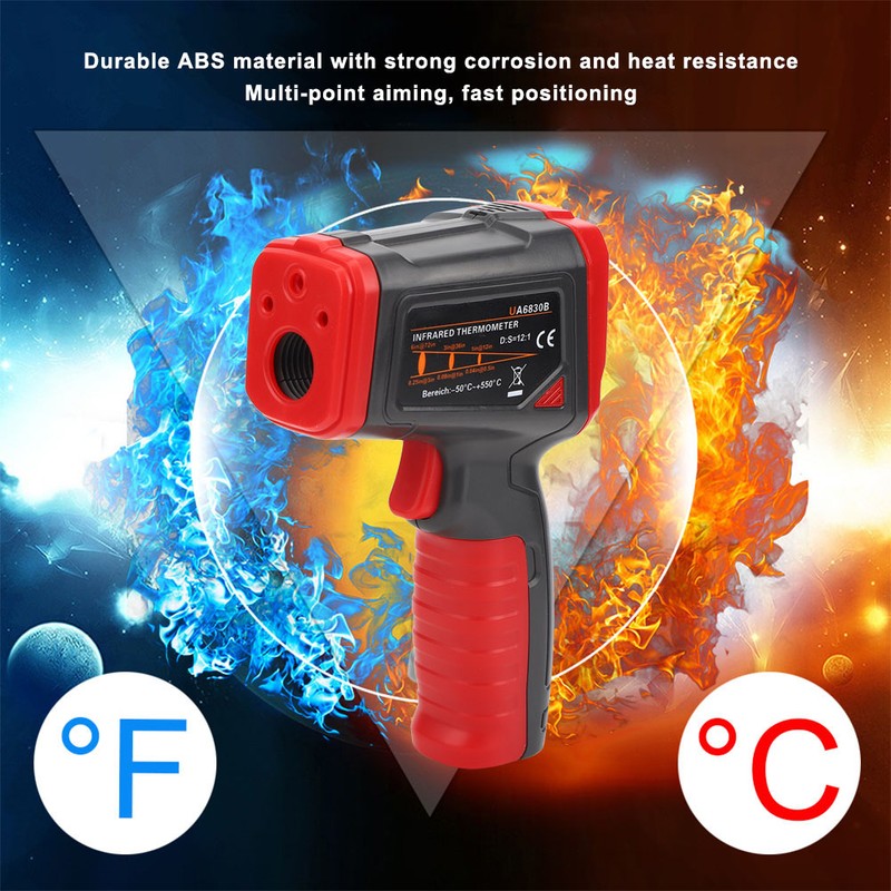 Infrared Thermometer Industrial Portable Handheld Non Contact Electronic Temperature Tester