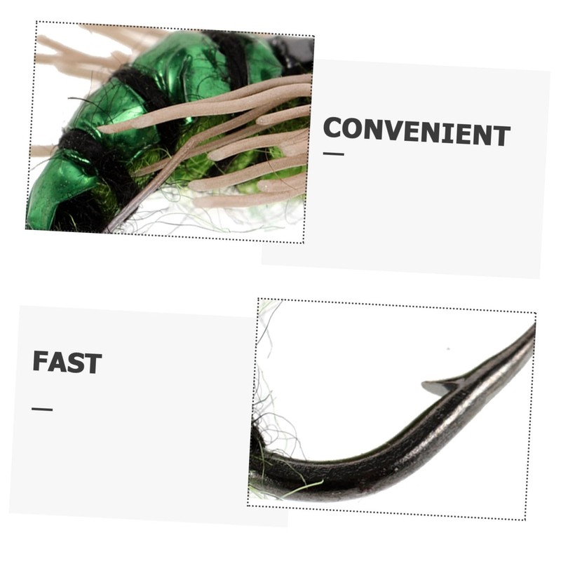 BIUDECO 10pcs Simulated Fishing Hooks Trout Bait Lures and Bass