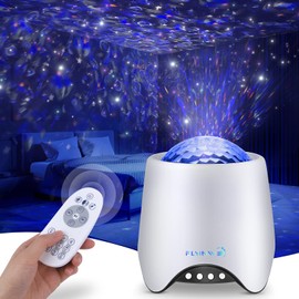 Flyinwe Room Decor Star Projector, Galaxy Projector for Bedroom, Night Light for Kids, Ceiling Projector for Teen Girls, Led Lights for Bedroom, Music Speaker, White Noise Sound Machine