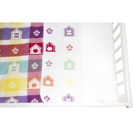 Double Layer Nursery Blanket, 45x45 Baby Boys Girls Unisex Crib Bed Swaddling Blanket, Newborn Infant Toddler, Houses (0-24 Mos)