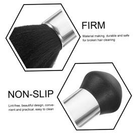 WOONEKY Hairdressers Professional Brush Hair Cutting Kit Round Wooden Handle Lint Brush for Ear Neck