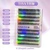 【Glue Needed】TISXTISW Eyelashes, Mixed Set，Waterproof Lash Kit natural lookLong lasting