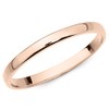 10k Rose Gold 2mm Light Comfort Fit Plain Wedding Band