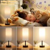 White Touch Table Lamp with USB - 3 Way Dimmable
