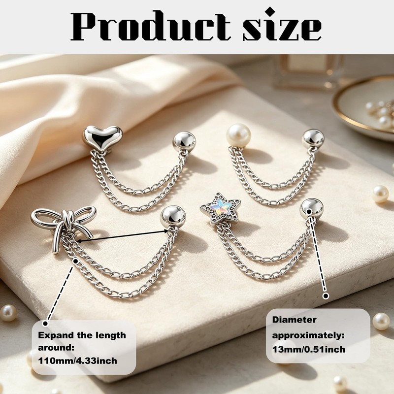 8 Pcs Magnetic Clothing Clips, Multi Function No Pin Hem