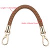 Nicerity PU Leather Braided Purse Strap 11.8inch Replacement Handle Short