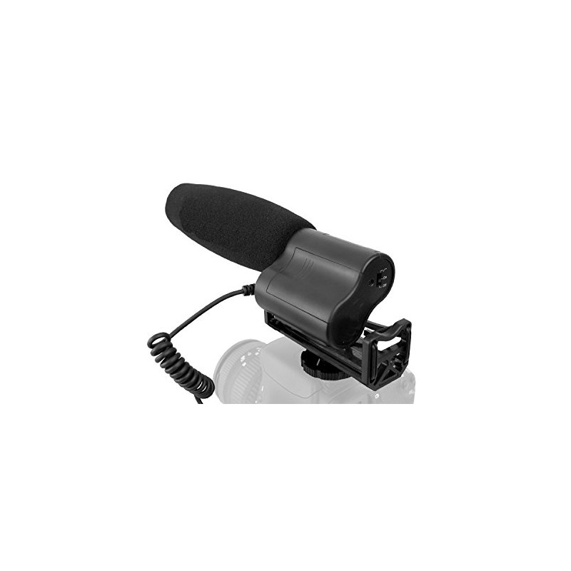High Sensitivity Microphone (Stereo/Shotgun) with Windscreen & Dead Cat Wind