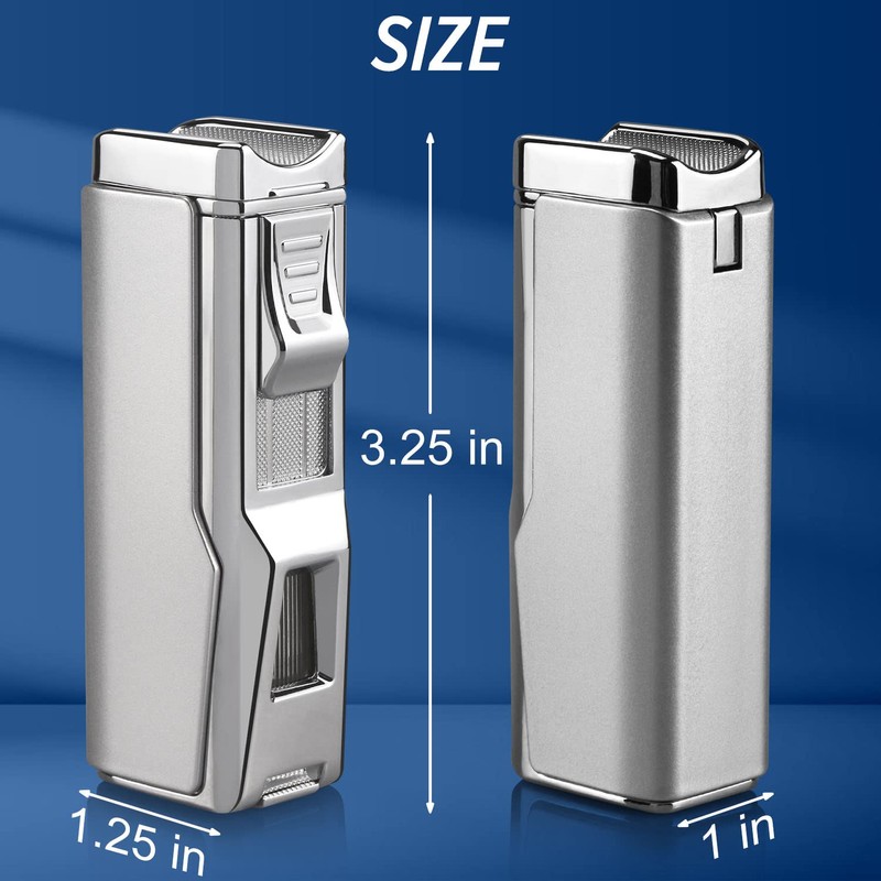 Kantion 4 Jet Flame Torch Cigar Lighter - Refillable Butane,