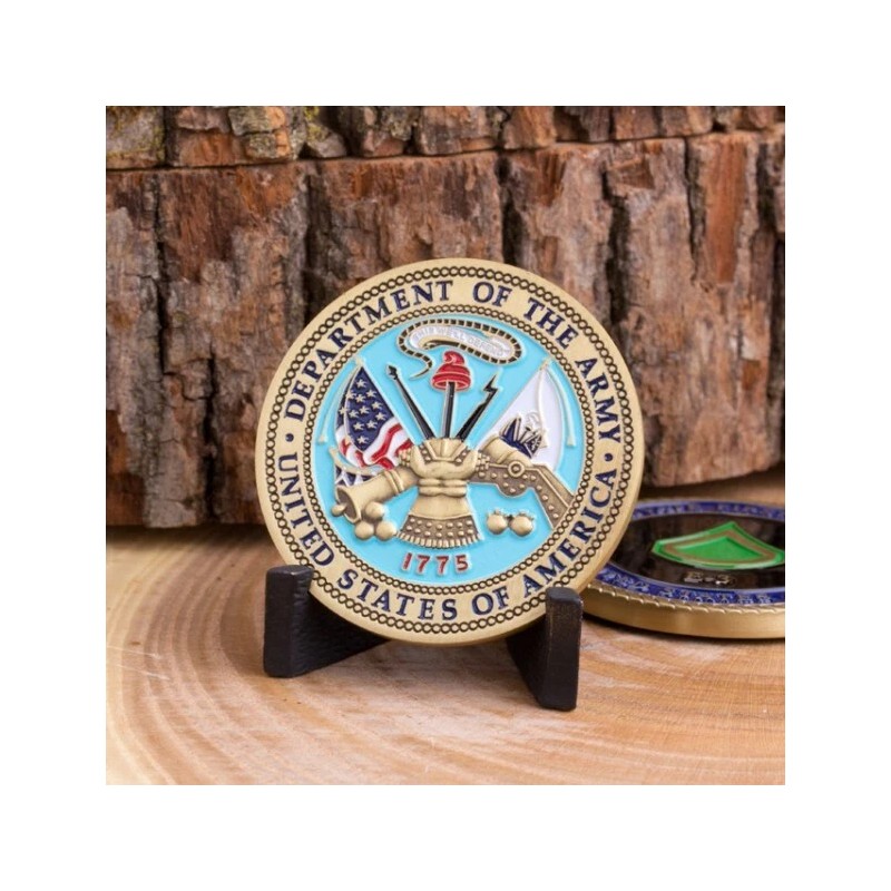 ARMY PRIVATE FIRST CLASS PFC E-3 1.75" CHALLENGE COIN