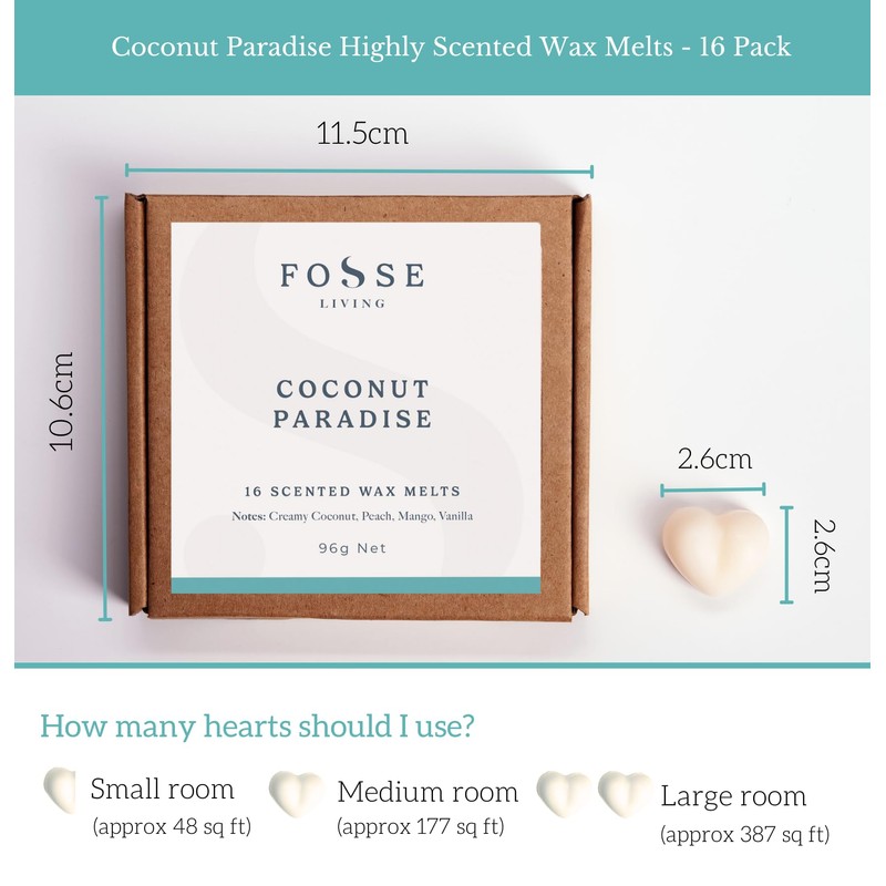Coconut Paradise Strong Scented Wax Melts 16 Pack - The