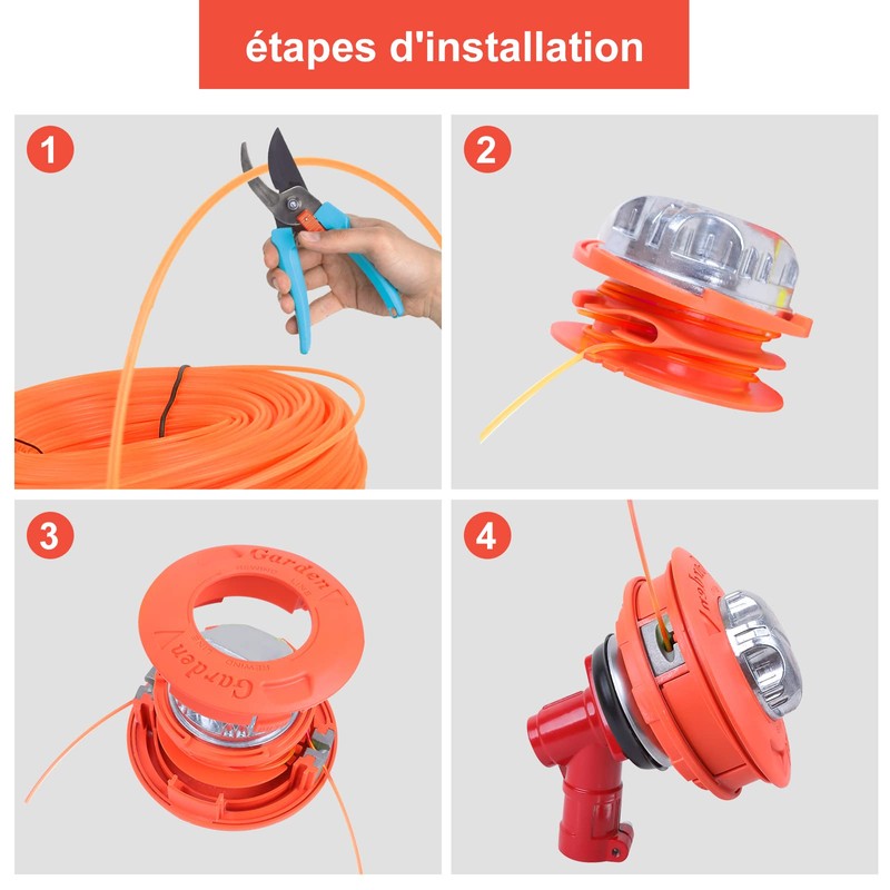 Grass Trimmer Replacement Spool Head M10 x 1.25 Left-Hand Thread