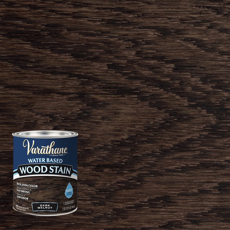 Varathane 381119-2PK Water Based Wood Stain, Quart, Dark Walnut, 2