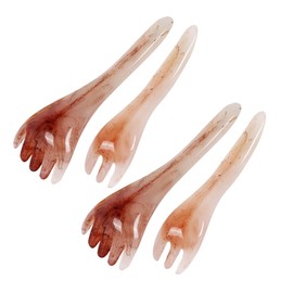 ORFOFE 4pcs Resin Head Massager Comb with Prong and Prong Scraping Boards Manual Scalp Massage Tools for Relaxation Improved Circulation Portable for Travel Office Home Use Men and Women