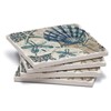 Thirstystone Tide Pool Shells 4-Pack Tumbled Tile Stone Coasters with