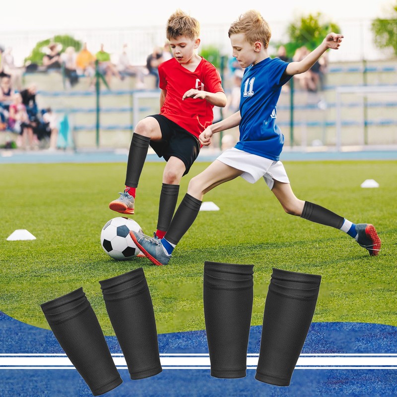 Pyroclasia Football Socks Calf Sleeve Guard Socks with Pocket Sleeves