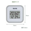Tanita TT-558 GY Digital Thermometer/Hygrometer Clock, Calendar, Temperature, Humidity, Wall