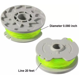 6Pack WORX WA0014 Spool & Line for WG168 WG184 WG190 WG191 String Trimmer+2Caps