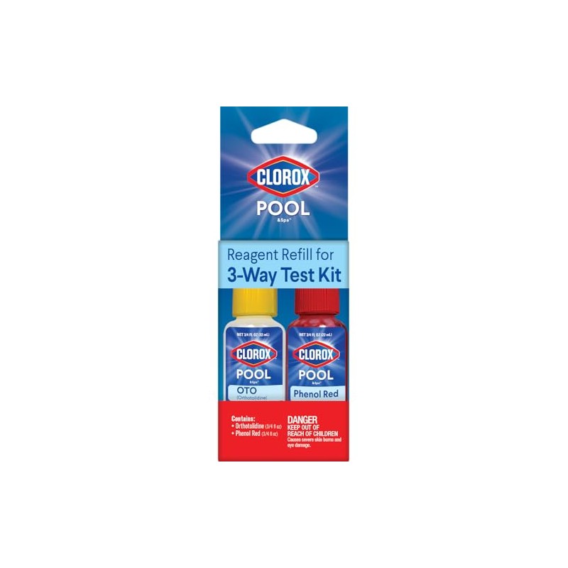 Clorox® Pool&Spa™ Swimming Pool 3-Way Water Test Kit Refill Solutions,