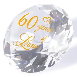 YWHL Gifts for 60th Wedding Anniversary, Diamond Gfits for Couple, 60 Years of Love Keepsake for Parents