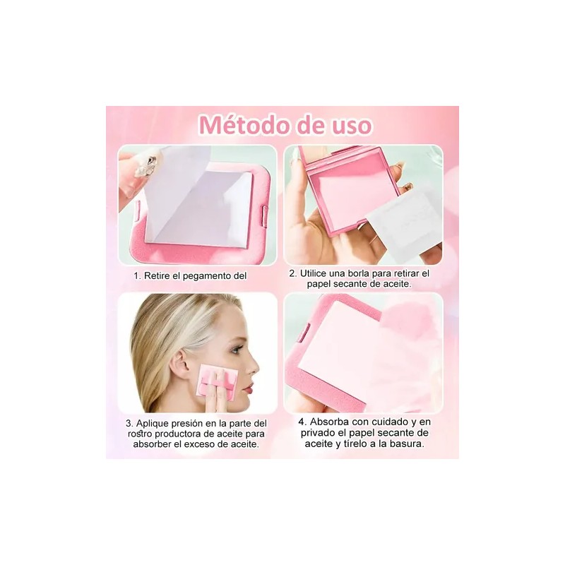 Papel Absorbente De Grasa Elimina Brillo Facial Piel Todo