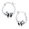 Animal Hoop Earrings, S925 Silver, Panda, Koala, Raccoon, Snail, Rabbit,