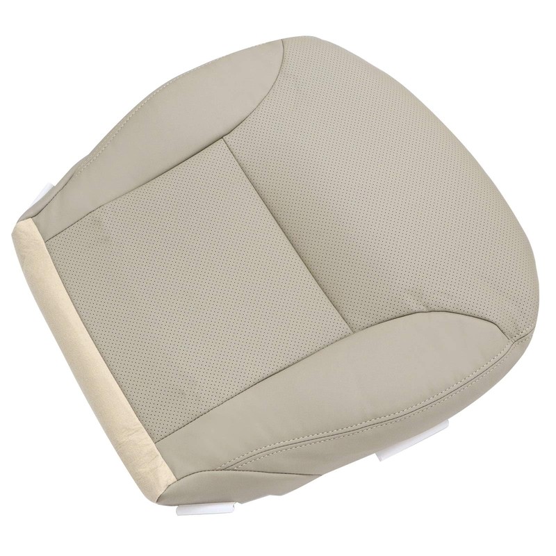 SecosAutoparts Perforated Tan Driver Side Replacement Bottom Microfiber Leather Seat