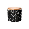 Fabulous Ceramic Jar with Lid Bamboo - Geometric Cube Pattern