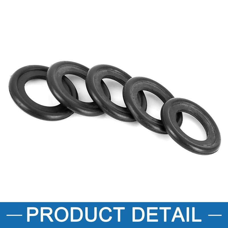 A ABSOPRO M14 Oil Drain Plug Gasket Washer Rubber Black