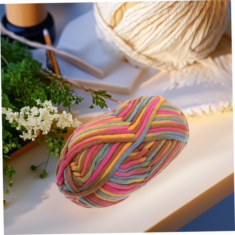 STOBOK Rainbow Yarn Crochet Accessories for Beginners Thick Chenille Yarn