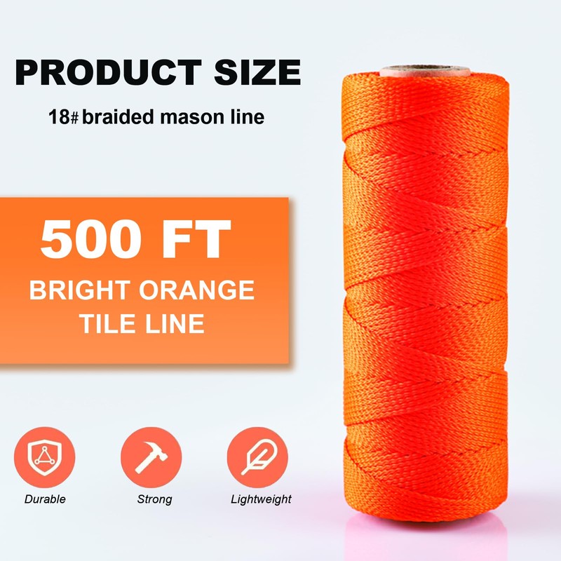 Mason Line, String Line, 500Ft, #18 Braided Nylon String, Nylon
