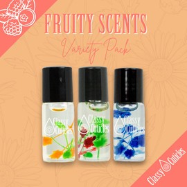 Classy Cuticles Classy Cuticles | Hand Blended Cuticle Oil | Vegan, Cruelty-Free, & Hydrating | Vitamin E, Jojoba, and Argan Oil | 3 mL Roller Bottle | Fruity Variety Pack | Mango, Apple, Blueberry | Pack of 3