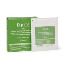 EQUOS 5-Layer Foam Wound Dressing, Gentle Silicone Adhesive, 10 Pack 3"x 3" Waterproof Wound Dressing Bandage for Wound Care