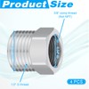 3/8 Female to 1/2 Male Adapter, 4PCS Brass Pipe Fitting