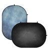 Kate 5x6.5ft(1.5x2m) Collapsible Backdrop Blue Black Pop up Backgrounds Folding