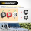 Nilight 3 inch Cube Light Pod Cover 2 PCS Black