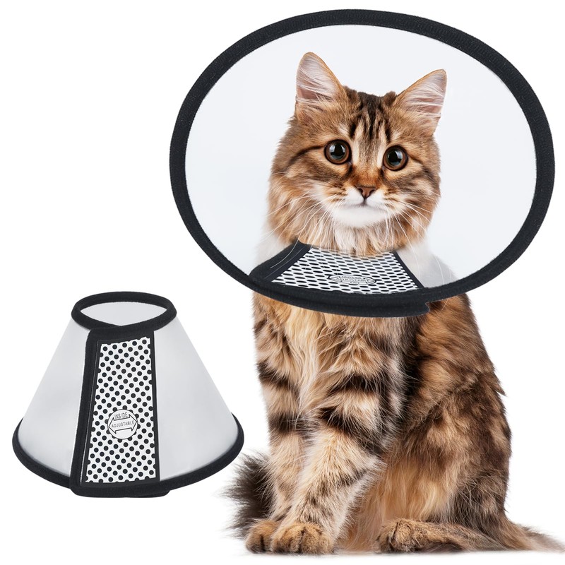 Vivifying Dog Cone Collar, 9.0-10.6 Inches Lightweight Plastic Elizabethan Collar