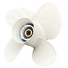 Soelidim 4 Blades Aluminum Outboard Cupped Propeller Boat Prop 4