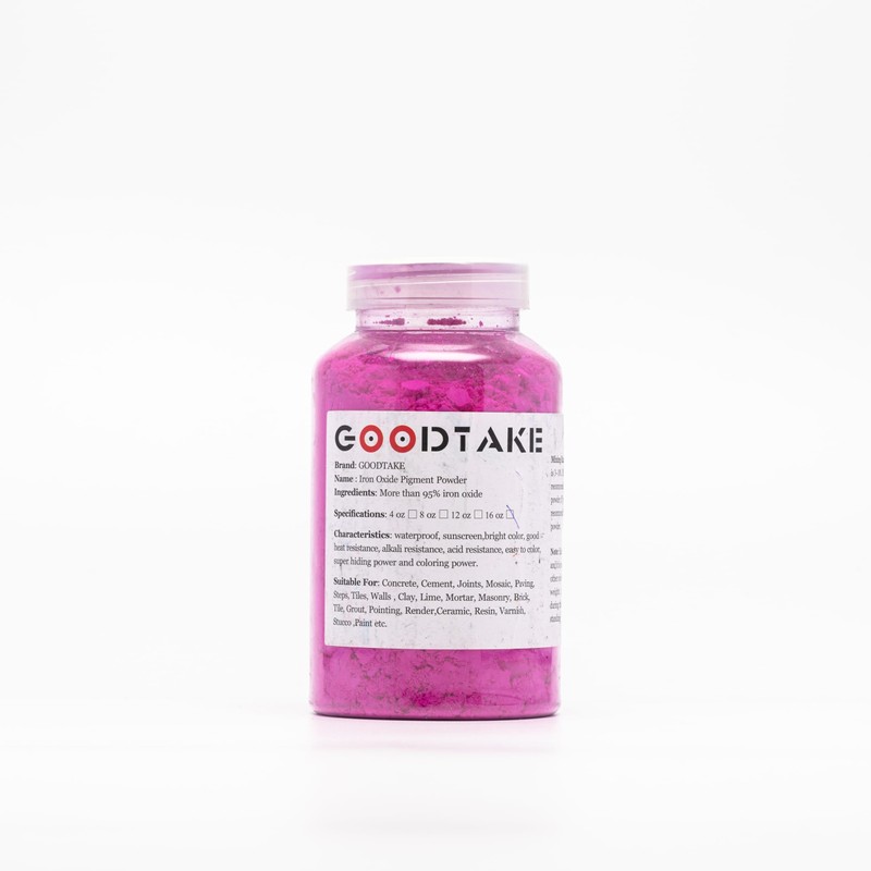GOODTAKE Concrete Pigment, Rose Red Iron Oxide Pigment Powder, Concrete