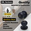 CML Hardware Matte Black Keyed Entry Door Knob for Entrance,