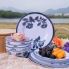 Melamine Dinnerware Set 12-Piece for 4 Dish Set Plates Bowls