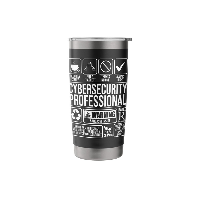 Cybersecurity Professional - Hacker Certified Tech Security Stainless Steel Insulated