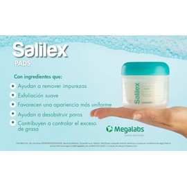 Salilex Pads | Almohadillas Faciales Dermolimpiadoras | Libres de Jabon | Para Piel Grasa Con Tendencia a Acné, Ayuda a Limpiar Poros Abiertos y Reduc