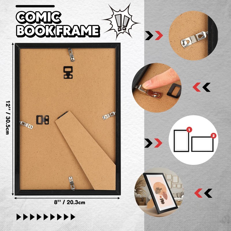 Geetery 8 Pack Comic Book Frame, UV Protection, Comic Picture
