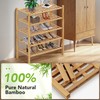 Haddockway 5 Tier Bamboo Shoe Rack Storage Organizer, Multifunctional Free