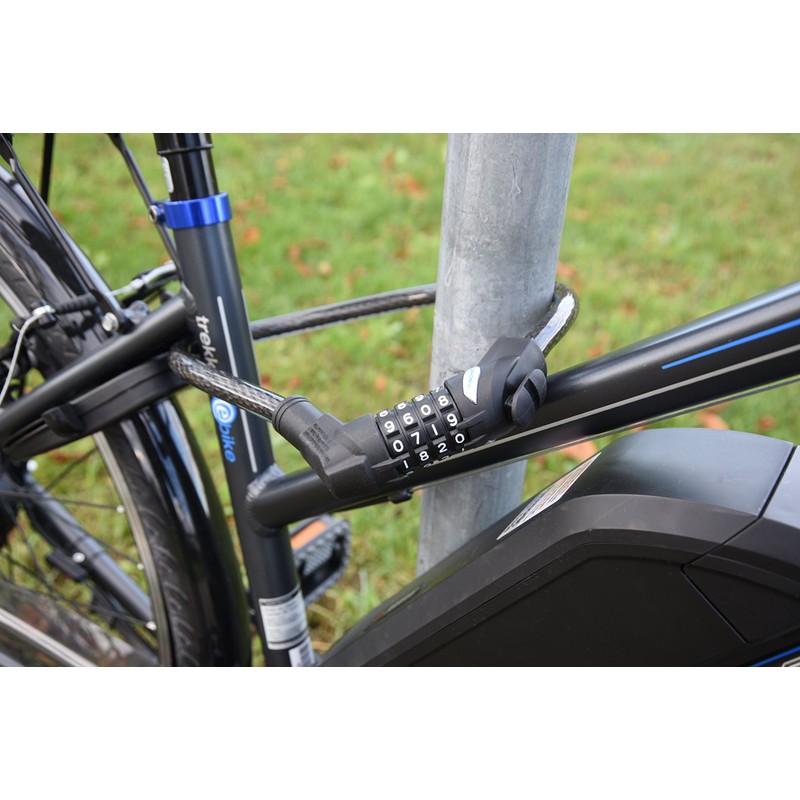 FISCHER 85873 Cable Lock with Number Roller, Length: 60 cm,