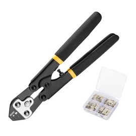 Booms Fishing CP3 Fishing Crimping Pliers, Leader Crimping Tool, 8.5" Crimper with 140pcs Crimp Sleeves